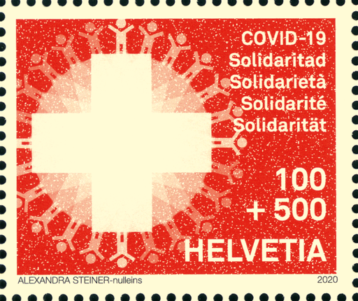 [7410.122.19] 100+500 Rp. COVID-19 Solidarität, &quot;Gelbes Papier&quot;
