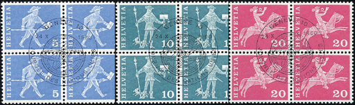 [7305.355.15] 1960, weisses Papier - Rollenmarken