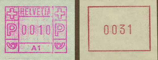 [7310.1.14] 1976 ATM Type 1-4, &quot;Probedruck&quot;