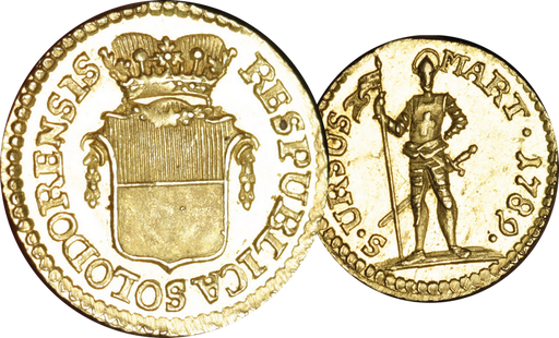 [8024.1789.03] 1789, Viertelduplone Solothurn, 1.87g schwer, Gold