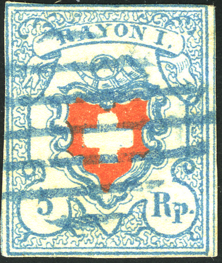[7048.17.61] 5 Rp. hellblau-rot, Type 32, Stein C2 (LU)