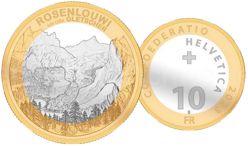 [7882.2023.01] 2023, 10 Fr. Gedenkmünzen "Rosenlauigletscher"