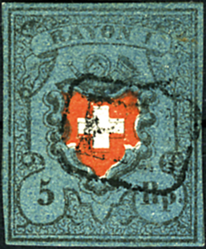 [7036.15.01] 5 Rp. schwarz-rot-dunkelblau, Type 26