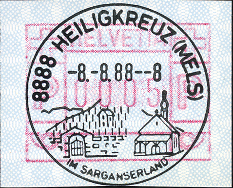 [7300.8888.01] 1988, Schnapszahl-Stempel 8.8.88