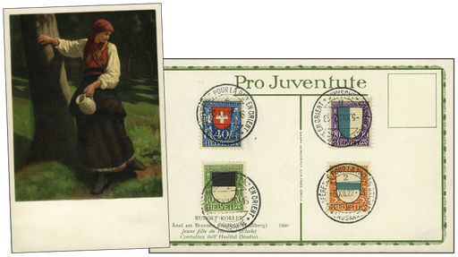 [7390.21.06] 1922, Kantons- und Schweizer Wappen