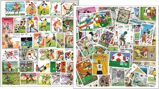 [9950.2024.02] 2024, 200 verschiedene Fussball-Briefmarken aus aller Welt zum EM-Spezial-Preis