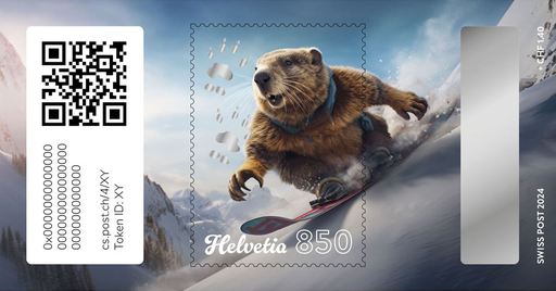 [7321.4.39] 2024, Crypto Stamp "Snowboard"