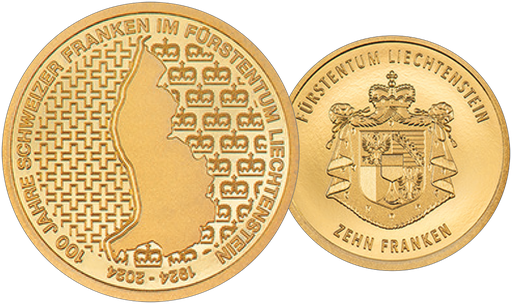 [7890.2024.01] 2024, 10 Franken "100 Jahre Schweizer Franken im Fürstentum Liechtenstein"