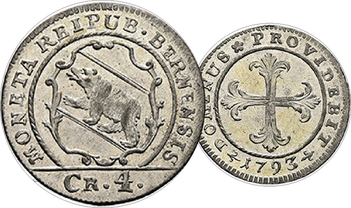 [8013.1793.07] 1793, 1 Batzen - 4 Kreuzer Bern
