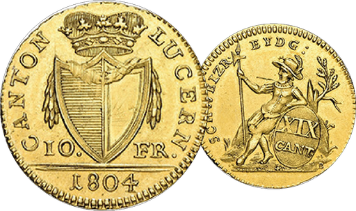 [8018.1804.02] 1804, 10 Franken, Luzern