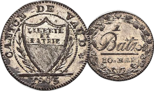 [8029.1805.01] 1805, 1 Batzen Waadt