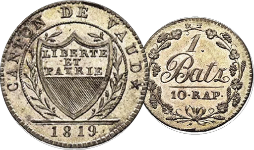 [8029.1819.02] 1819, 1 Batzen Waadt