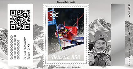 [7321.5.65] 2024, Crypto Stamp "Marco Odermatt" - Silver Edition