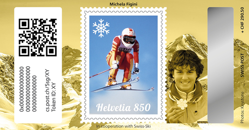 [7321.5.77] 2024, Crypto Stamp "Michela Figini" - Gold Edition