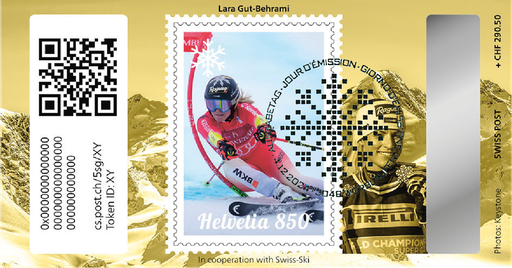 [7321.5.82] 2024, Crypto Stamp "Lara Gut-Behrami" - Gold Edition