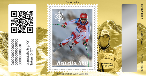 [7321.5.83] 2024, Crypto Stamp "Carlo Janka" - Gold Edition