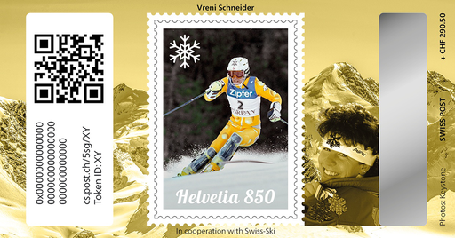[7321.5.91] 2024, Crypto Stamp "Vreni Schneider" - Gold Edition