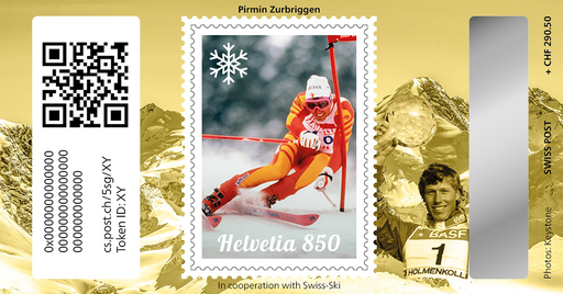 [7321.5.93] 2024, Crypto Stamp "Pirmin Zurbriggen" - Gold Edition