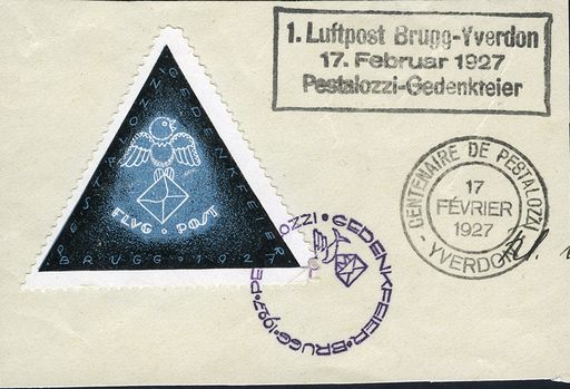 [7374.27.99] 1927, Pestalozzi-Sonderflug Brugg-Yverdon