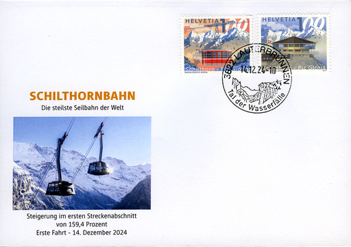 [7309.2024.06] 2024, Schilthornbahn - Die steilste Seilbahn der Welt