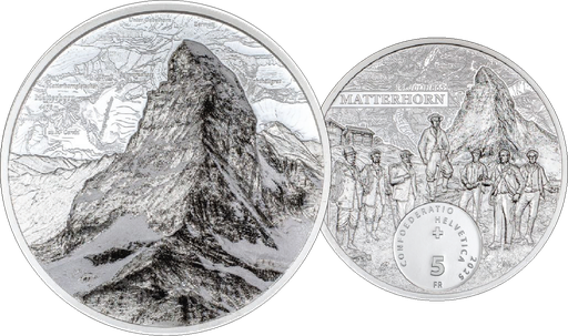 [7986.2025.27] 2025, Matterhorn 5 Fr. Silber-Sondermünze, Schweiz