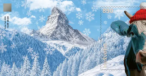 [7321.7.03] 2025, Crypto Stamp "Kuh blau" - CHLI 2.0