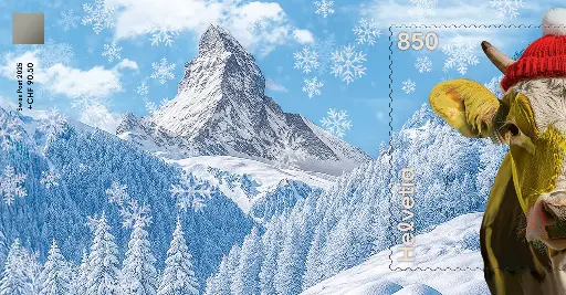 [7321.7.05] 2025, Crypto Stamp "Kuh gelb" - CHLI 2.0