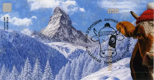 [7321.7.08] 2025, Crypto Stamp "Kuh orange" - CHLI 2.0