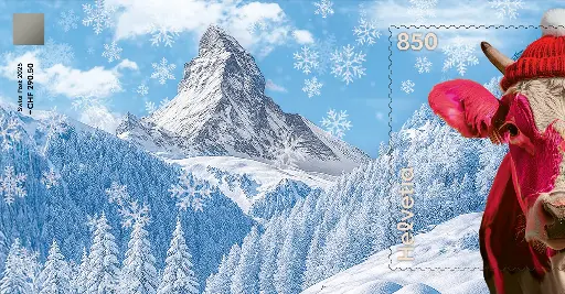 [7321.7.09] 2025, Crypto Stamp "Kuh pink" - CHLI 2.0