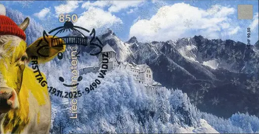 [7829.2025.34] 2025, Crypto Stamp "Kuh gelb" - CHLI 2.0