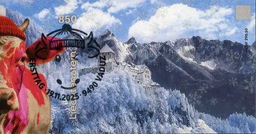 [7829.2025.38] 2025, Crypto Stamp "Kuh pink" - CHLI 2.0