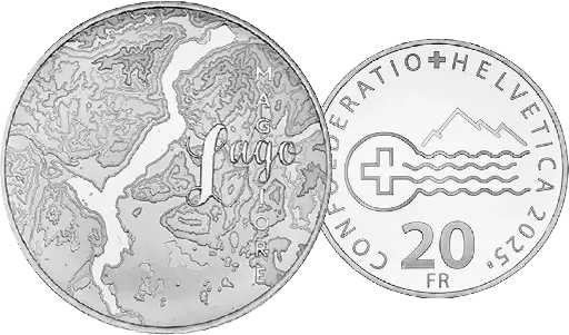 [7996.2025.05] 2025, 20 Fr. Gedenkmünze "Maggiore Lago"