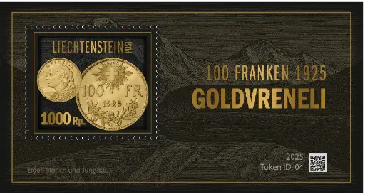 [7829.2025.43] 2025, 100 Franken GOLDVRENELI von 1925