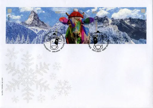 [7322.7.06] 2025, Crypto Stamp CHLI 2.0 "Kuh regenbogen"