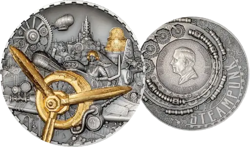 [7986.2025.42] 2025, 20 Dollar Steam Punk - Aviation, Cook Islands