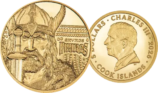 [7997.2026.06] 2026, 5 Dollars, Cook Islands Legends - Savage Vikings