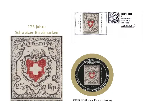 [9959.2025.09] 2025, 175 Jahre Orts-Post ohne Kreuzeinfassung