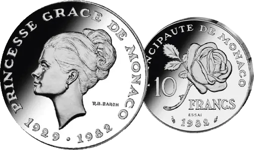 [7984.1982.02] 1982, 10 Francs, Grace Kelly, Monaco