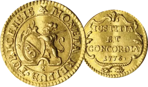 [8031.1776.03] 1776, Halbdukat Zürich