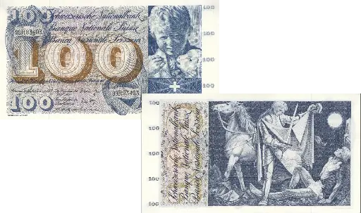 [7994.1956.01] 100 Franken Banknote Schweiz, 5. Emission (1956-1973)