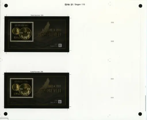 [7829.2025.62] 2025, 10 Franken GOLDVRENELI von 1911 - Druckbogen