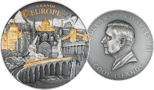 [7986.2025.47] 2025, 20 Dollars, Hidden Treasure Grande Europe, Cook Islands