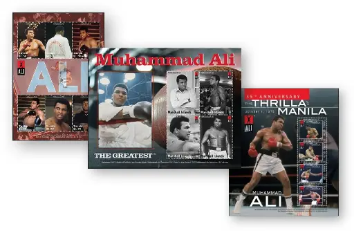 [9100.2026.06] 2026, Die 3 Sonderblocks "MUHAMMAD ALI" komplett