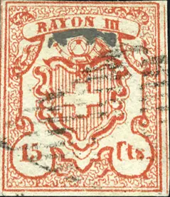 [7061.19.04] 15 Rp. ziegelrot, Type 10