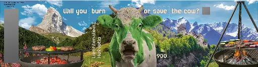 [7321.8.01] 2026, Crypto Stamp "Kuh grün" - CHLI 3.0