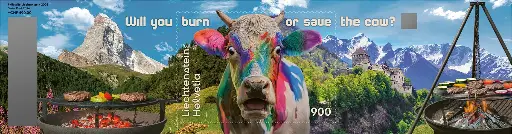 [7321.8.06] 2026, Crypto Stamp "Kuh regenbogen" - CHLI 3.0