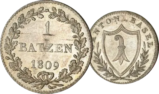 [8012.1809.06] 1809, 1 Batzen Basel