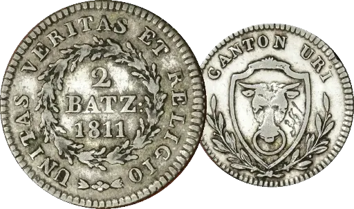 [8011.1811.01] 1811, 2 Batzen Uri