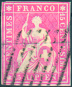 [7150.24.02] 15 Rp. rotkarmin, Münchner Druck, 3. Druckperiode