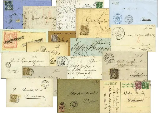 [7240.1863.03] 1863-82 BASELLAND-Belege "Sitzende Helvetia", zehn Zwergstempel und sechs weitere.